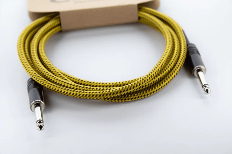 Câble instrument Cordial Série Element EI Tweed – Jack 6,35 mm – 3 m jaune - EI3PP-TWEED-YE