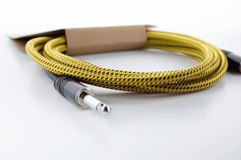 Câble instrument Cordial Série Element EI Tweed – Jack 6,35 mm – 3 m jaune - EI3PP-TWEED-YE