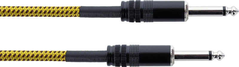 Câble instrument Cordial Série Element EI Tweed – Jack 6,35 mm – 3 m jaune - EI3PP-TWEED-YE