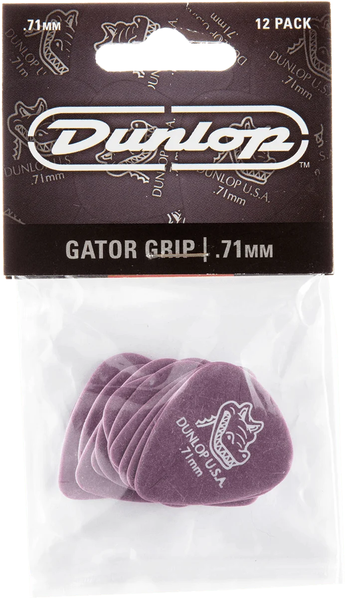 Player’s Pack de 12 médiators Dunlop Gator Grip 0.71mm 417P071