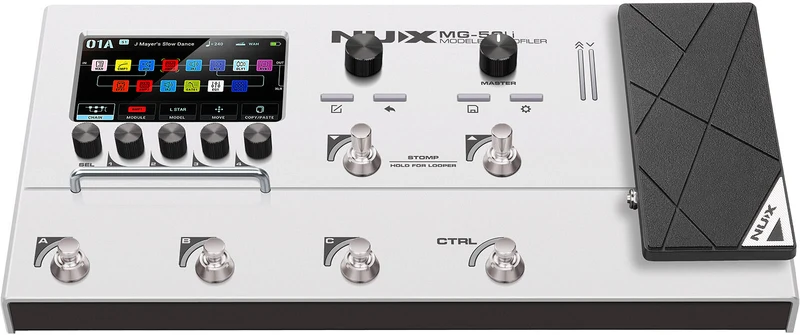 Multi-effets / Modéliseur guitare & basse (White) NUX MG50LI-WH