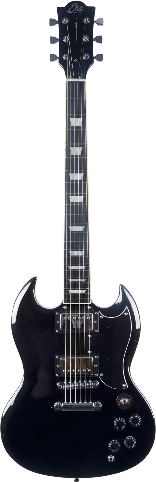 Guitare électrique type SG Eko DV300 noire STOCK B