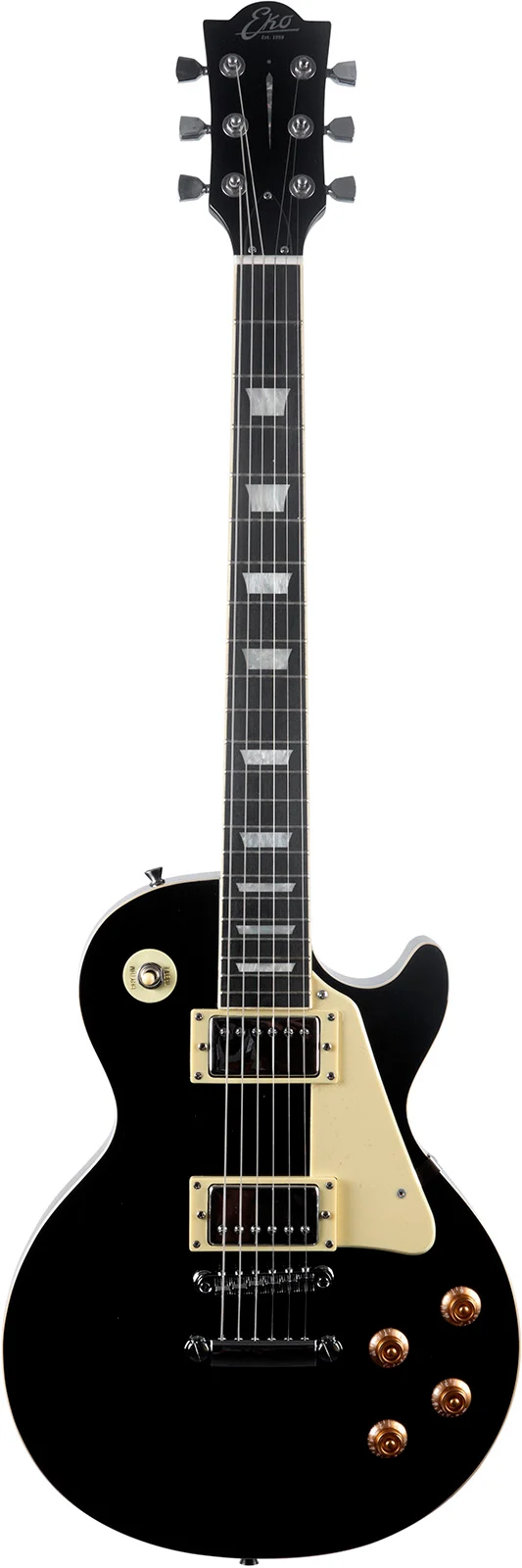 Guitare électrique type LP vintage noire EKO LS300-BLK