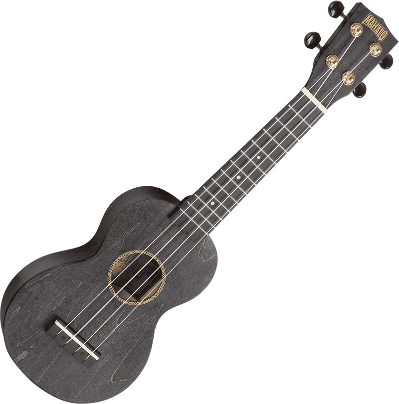 Ukulélé soprano Slimline noir satin + housse Mahalo MS1-TBK