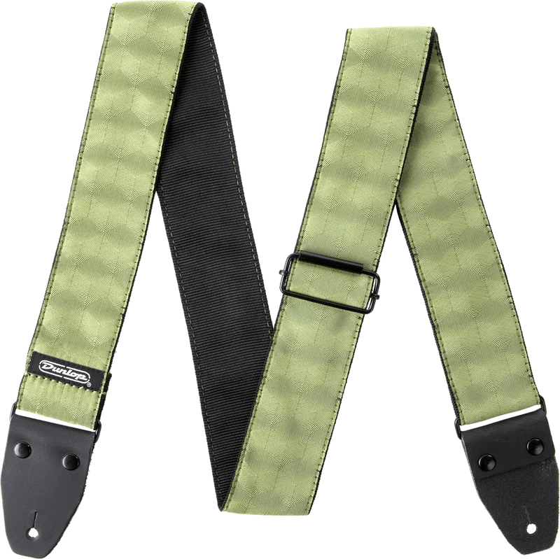 Courroie guitare Dunlop Jacquard Hexagon Echo Olive D6710