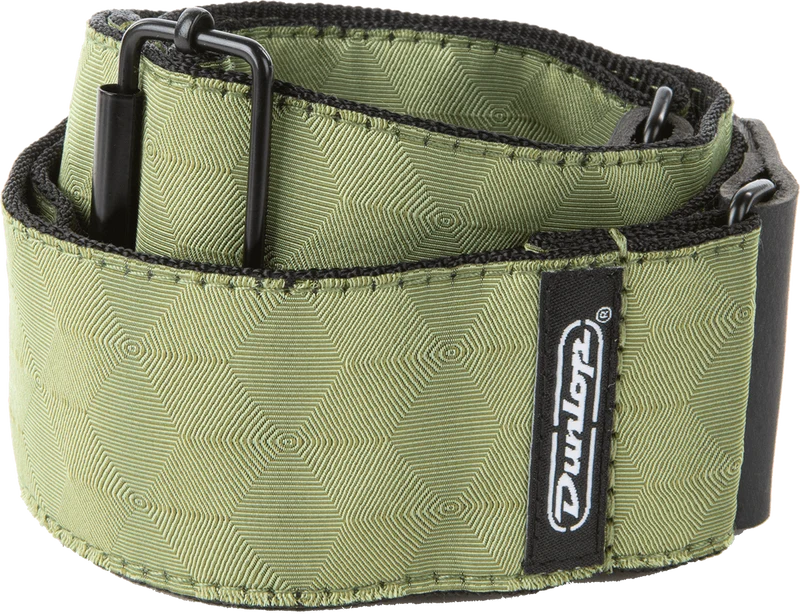 Courroie guitare Dunlop Jacquard Hexagon Echo Olive D6710