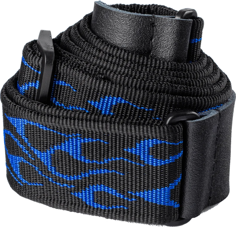 Courroie guitare Dunlop Jacquard Flamme Bleu D3811BL