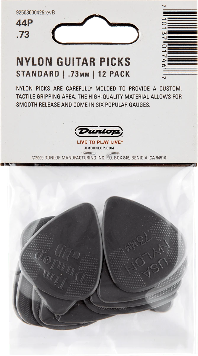 Player’s Pack 12 médiators Dunlop Nylon Standard 0.73mm 44P73