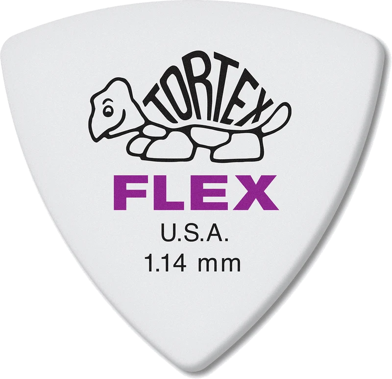 Player’s Pack de 6 médiators Dunlop Tortex Flex Triangle 1.14mm 456P114