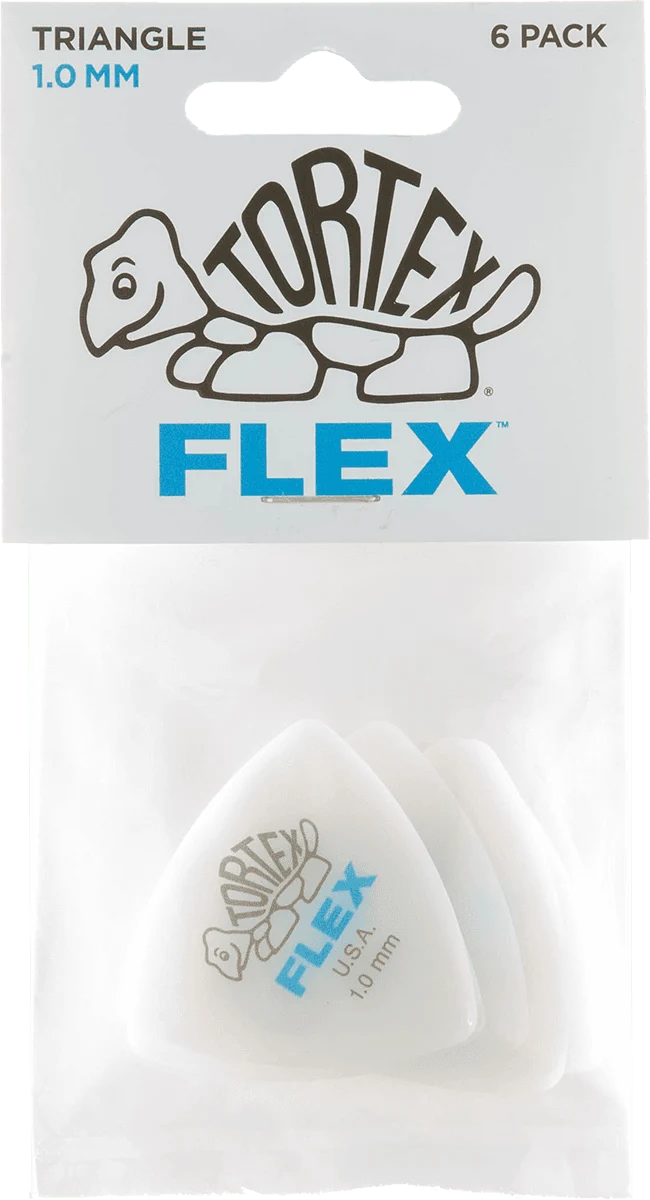 Player’s Pack de 6 médiators Dunlop Tortex Flex Triangle 1.00mm 456P100
