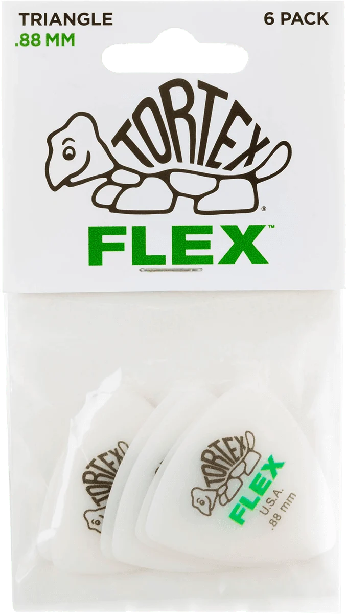 Player’s Pack de 6 médiators Dunlop Tortex Flex Triangle 0.88mm 456P88