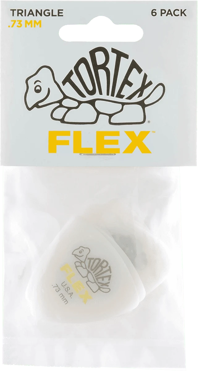 Player’s Pack de 6 médiators Dunlop Tortex Flex Triangle 0.73mm 456P73
