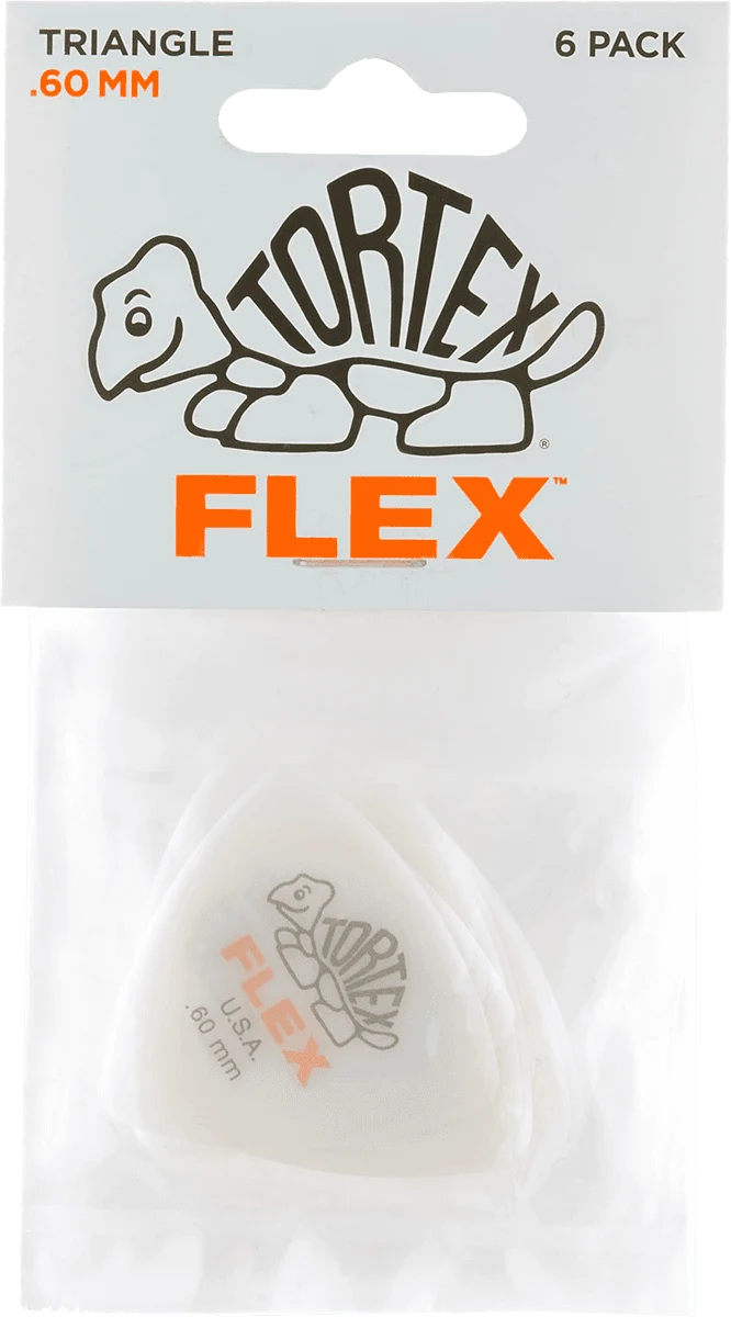Player’s Pack de 6 médiators Dunlop Tortex Flex Triangle 0.60mm 456P60