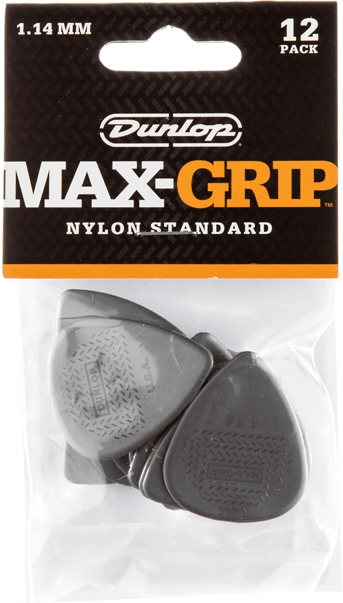 Player’s Pack de 12 médiators Dunlop Nylon Max-Grip 1.14mm 449P114