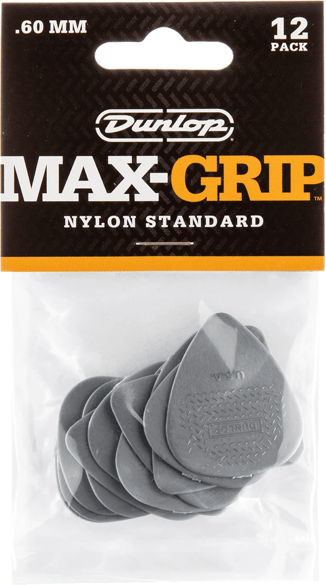 Player’s Pack de 12 médiators Dunlop Nylon Max-Grip 0.60mm 449P60