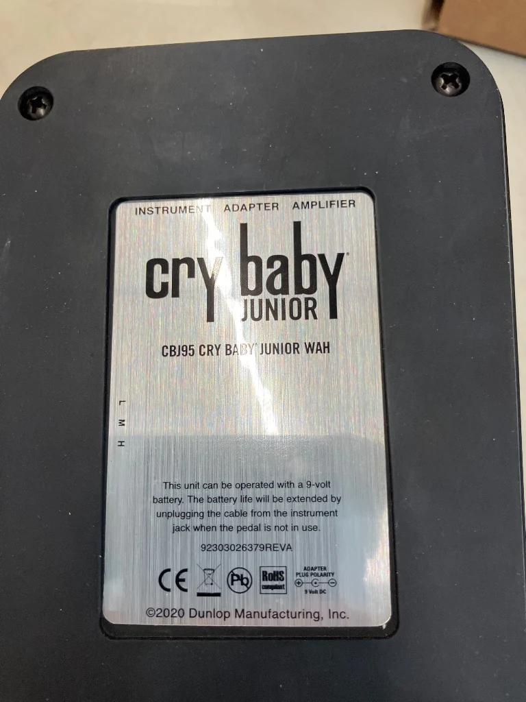 Pédale Wah Dunlop Cry Baby Junior Limited Black CBJ95SB - STOCK B