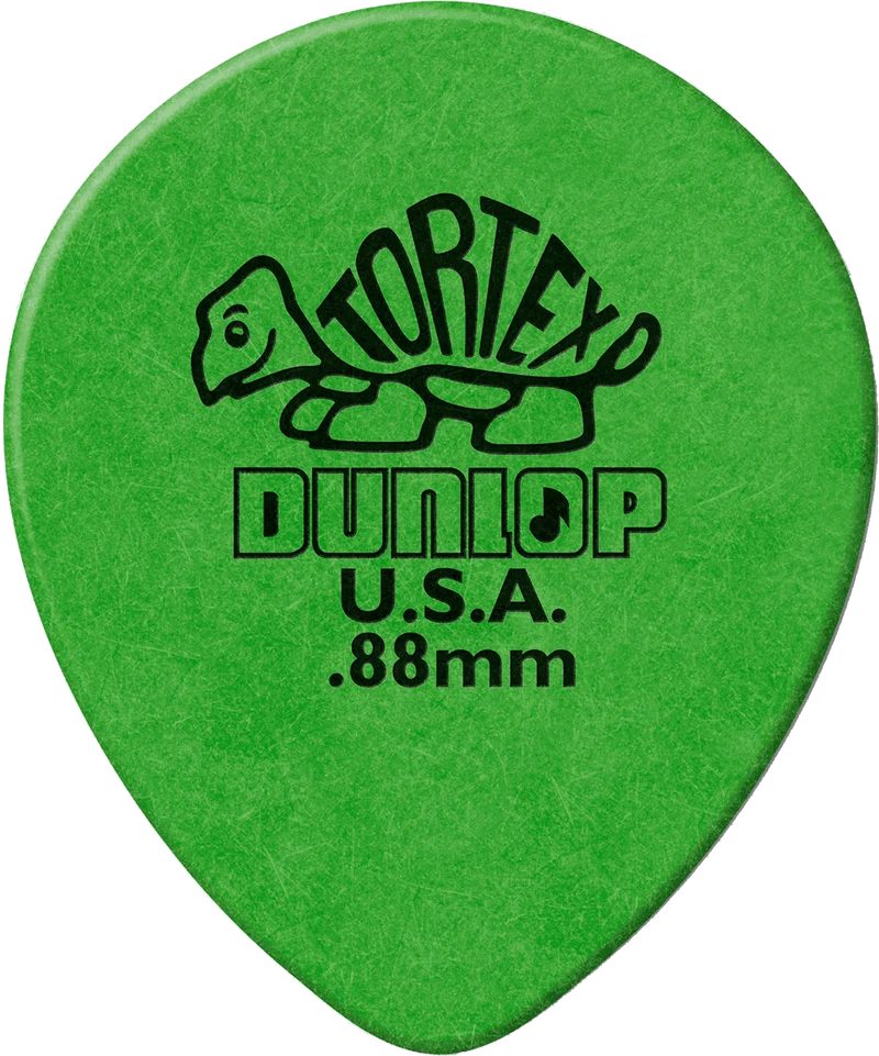 Lot de 6 médiators Dunlop Tortex Teardrop 0.88mm 413R88