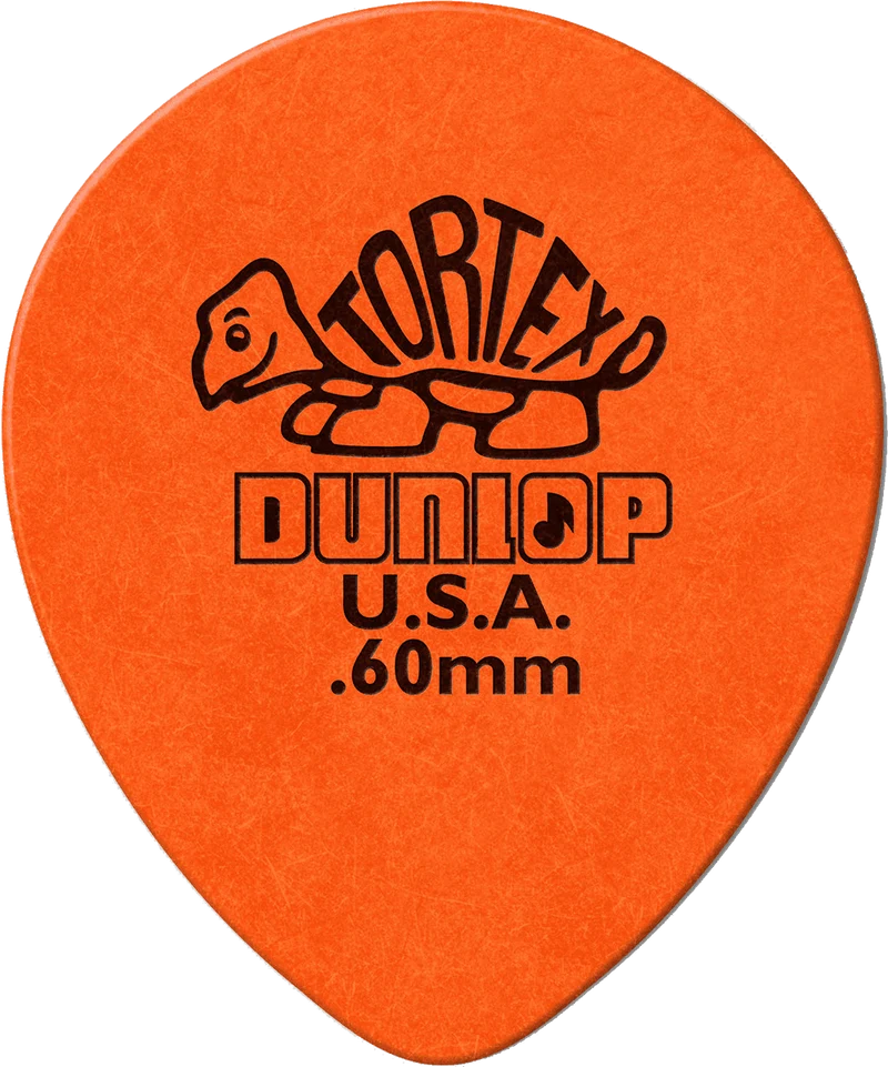 Lot de 6 médiators Dunlop Tortex Teardrop 0.60 mm 413R60