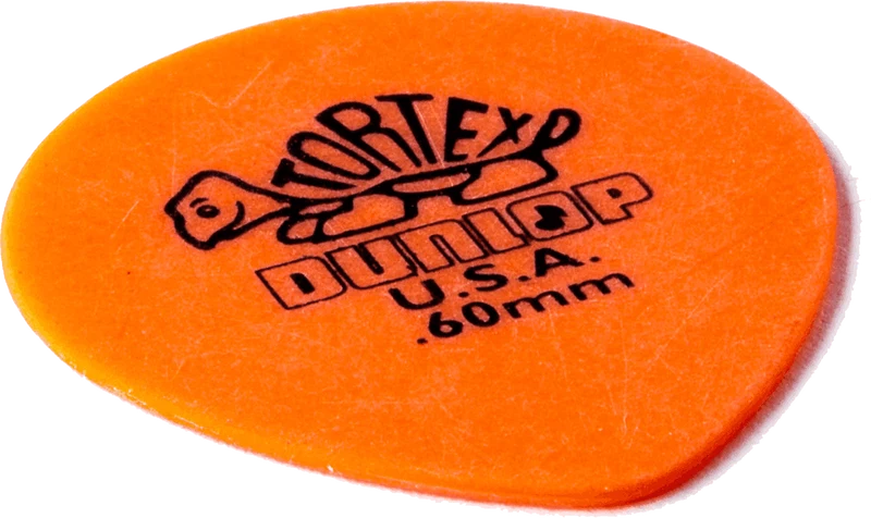 Lot de 6 médiators Dunlop Tortex Teardrop 0.60 mm 413R60