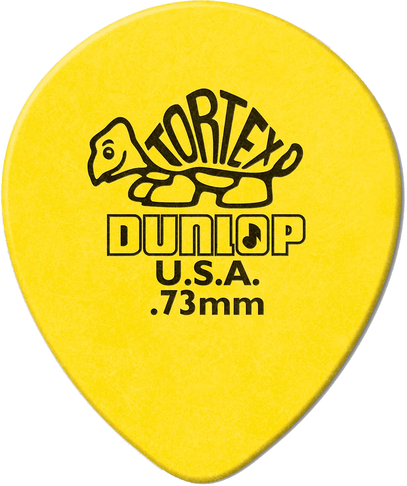 Lot de 6 médiators Dunlop Tortex Teardrop 0.73mm 413R73