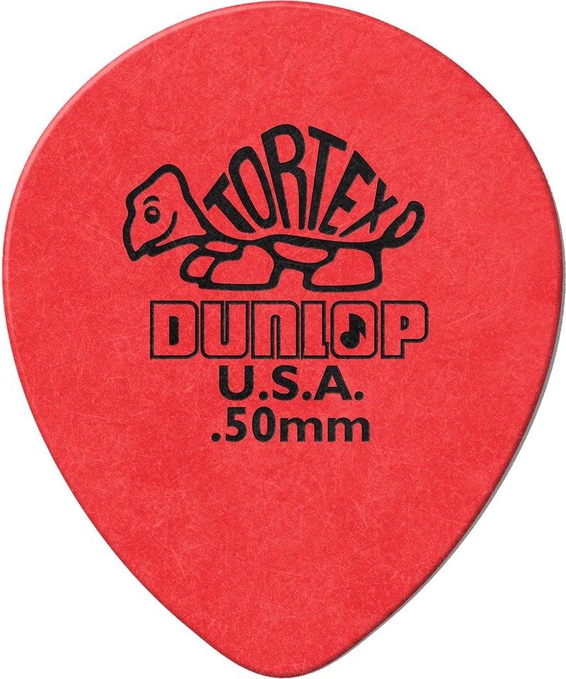 Lot de 6 médiators Dunlop Tortex Teardrop 0.5 mm 413R50