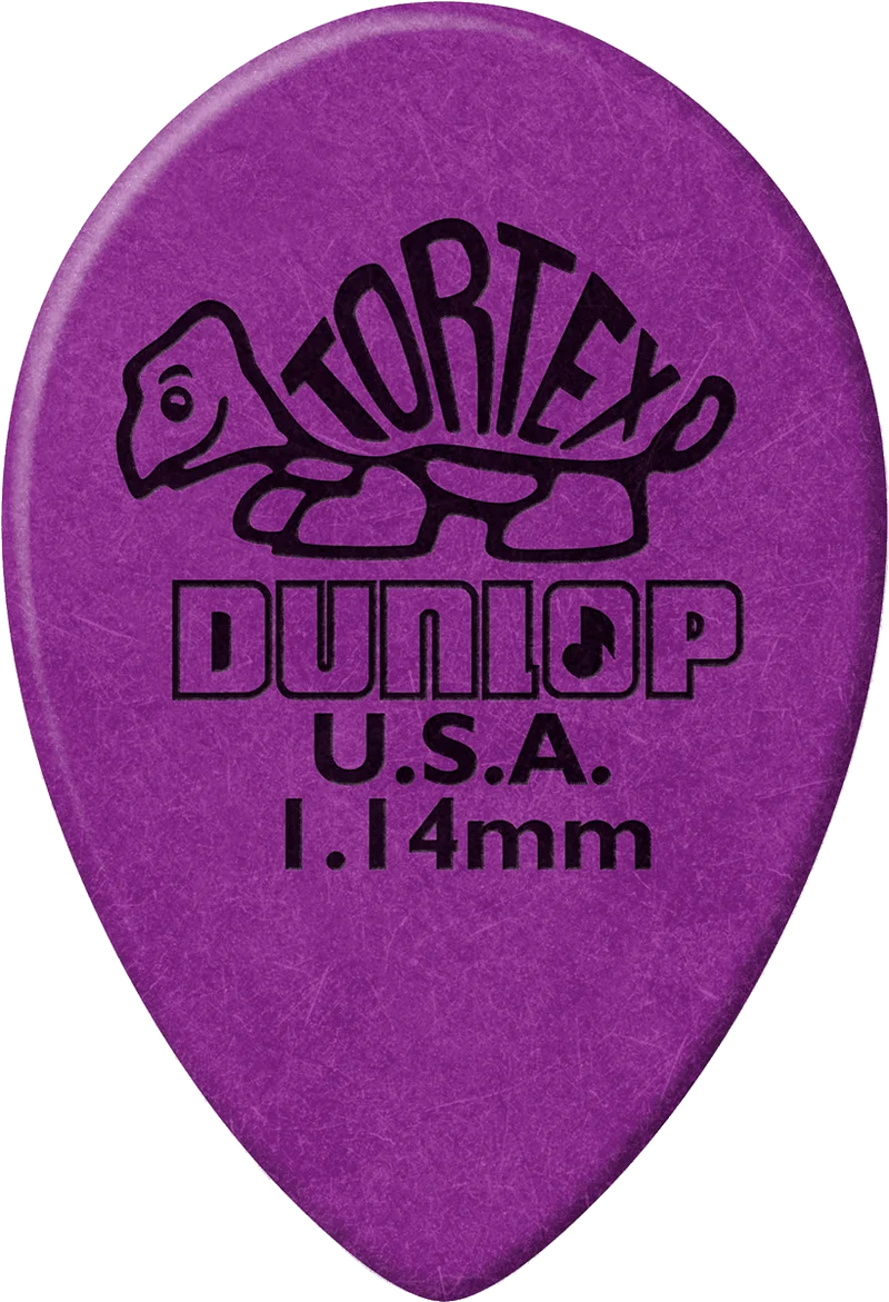 Lot de 6 médiators Dunlop Tortex Small Teardrop 1.14 mm 432R114