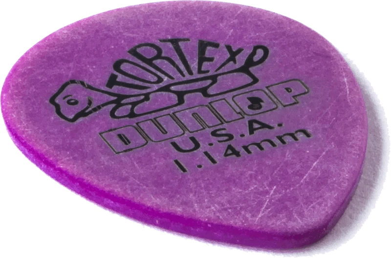 Lot de 6 médiators Dunlop Tortex Small Teardrop 1.14 mm 432R114