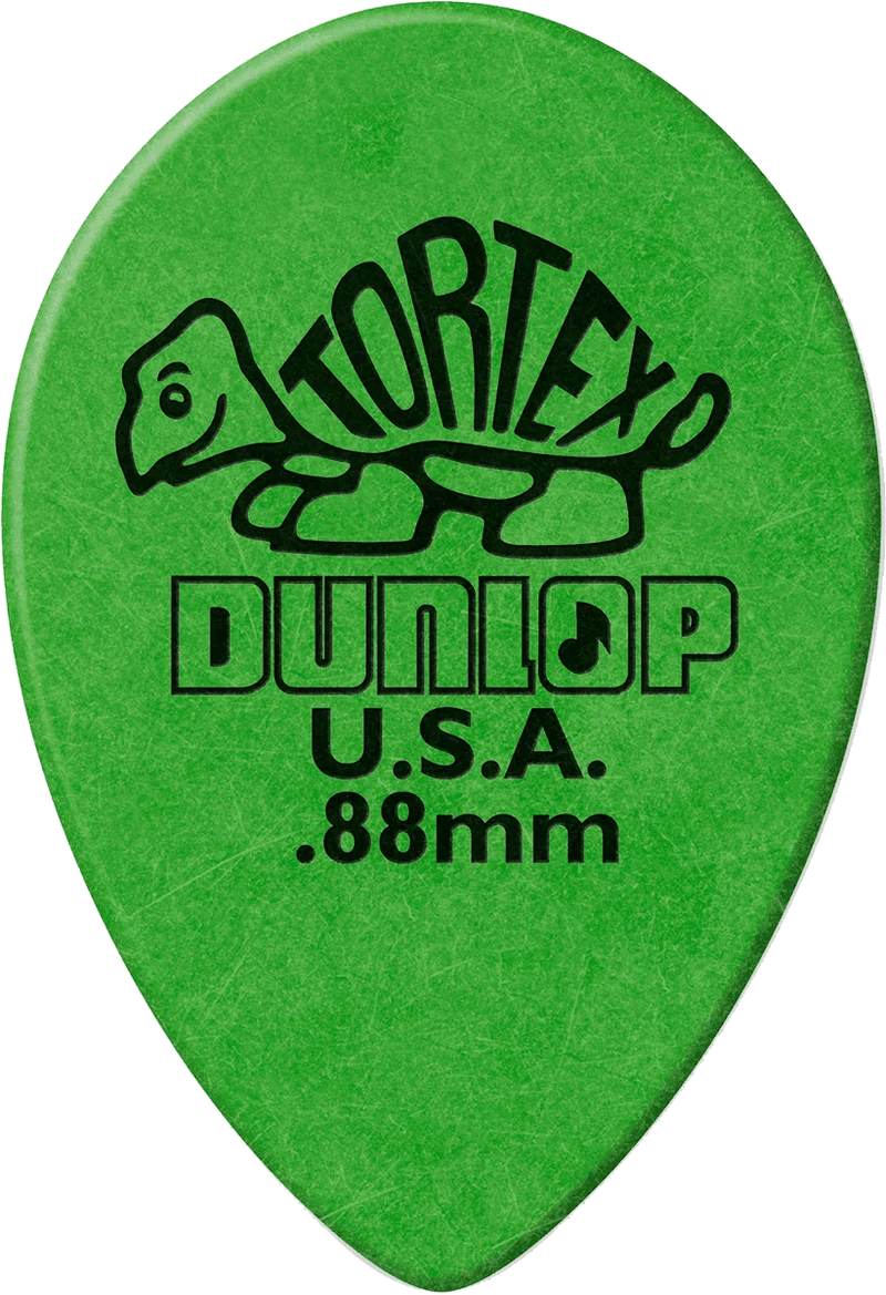 Lot de 6 Médiators Dunlop Tortex Small Teardrop 0.88mm 432R88