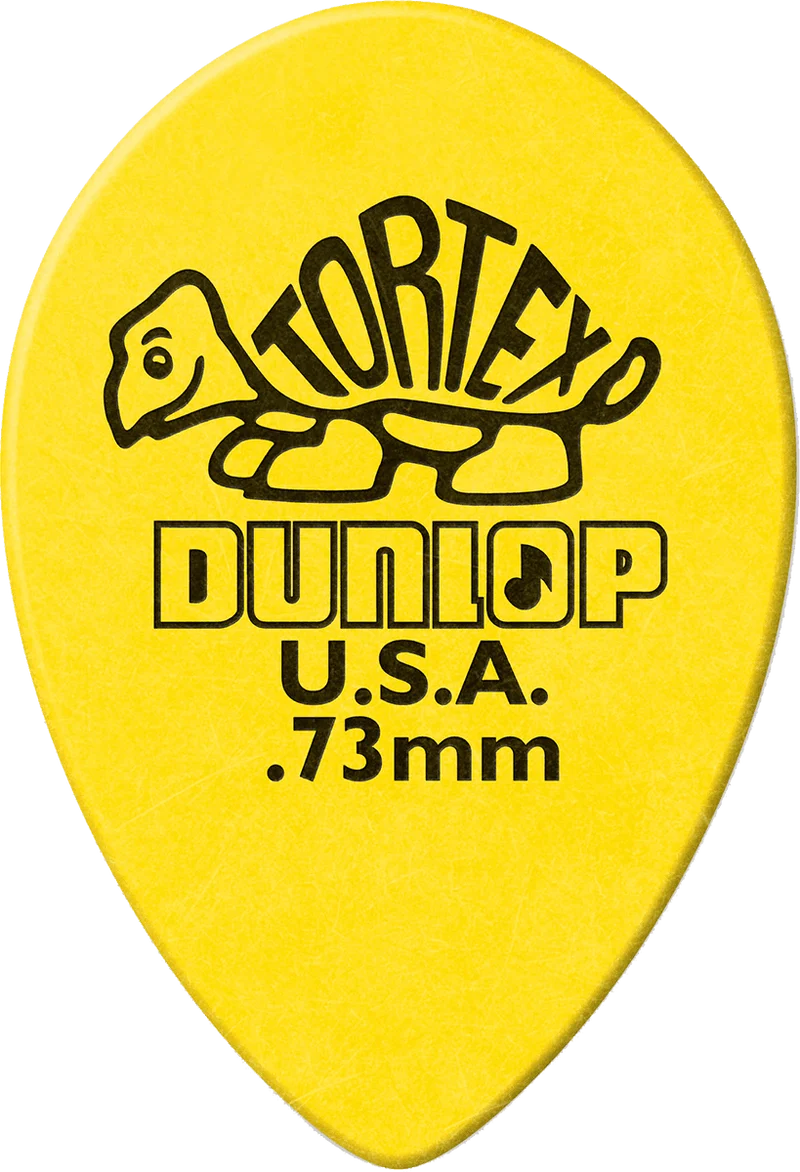 Lot de 6 médiators Dunlop Tortex Small Teardrop 0.73 mm 432R73