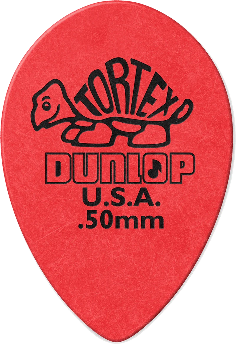 Lot de 6 médiators Dunlop Tortex Small Teardrop 0.50 mm 432R50
