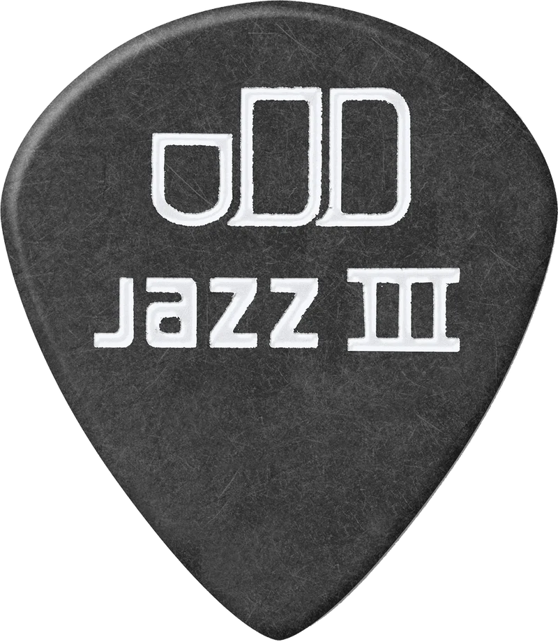 Player’s Pack de 12 médiators Dunlop Tortex Pitch Black Jazz III 1.35 mm 482P135