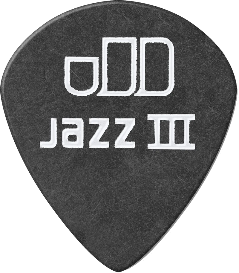 Player’s Pack de 12 médiators Dunlop Tortex Pitch Black Jazz III 0.73 mm 482P73