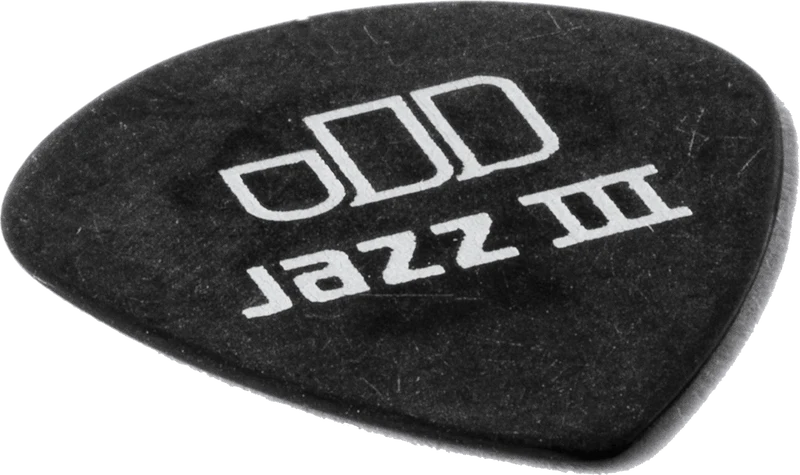 Player’s Pack de 12 médiators Dunlop Tortex Pitch Black Jazz III 0.60 mm 482P60