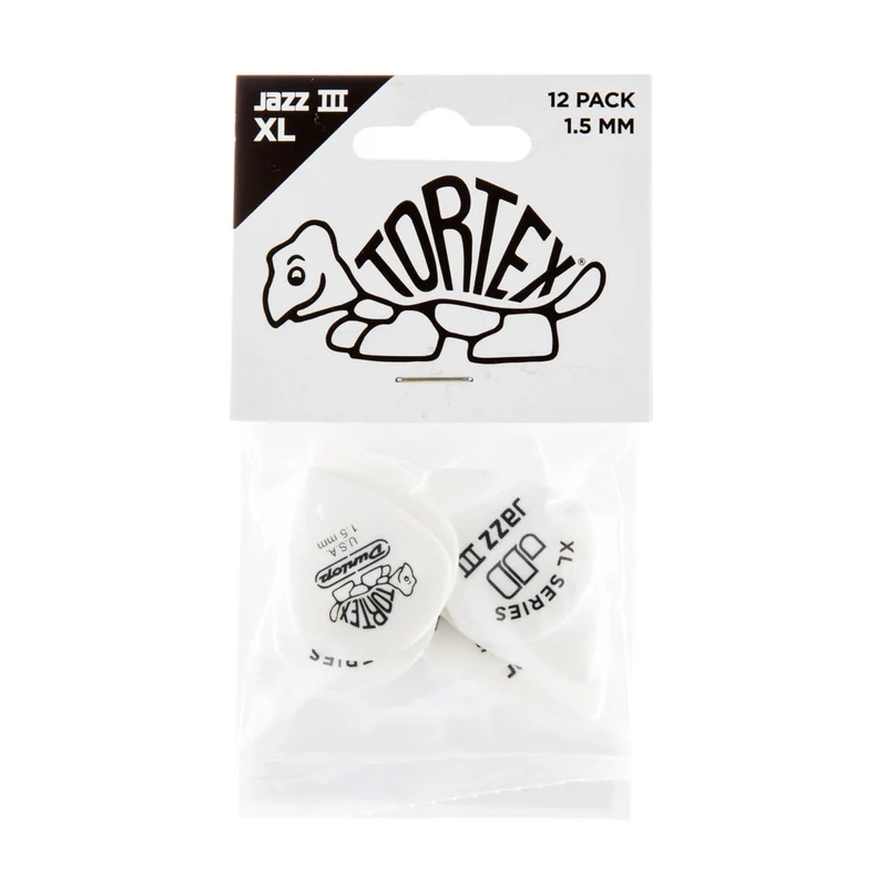 Player’s Pack de 12 médiators Dunlop Tortex Jazz III XL 1.50 mm 498P150