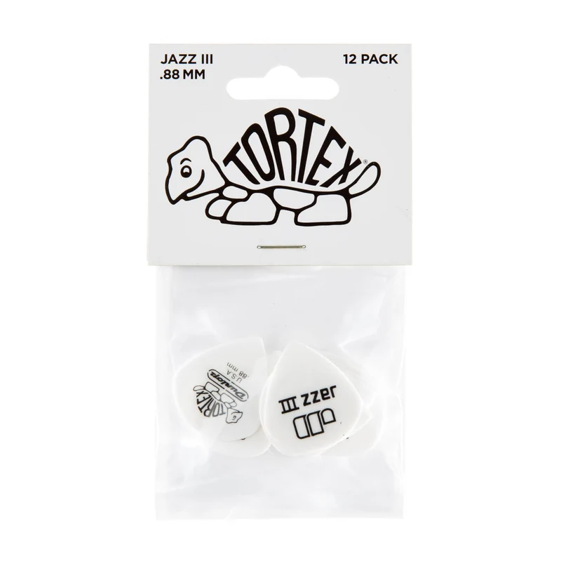 Player’s Pack de 12 médiators Dunlop Tortex Jazz 0.88 mm 478P88