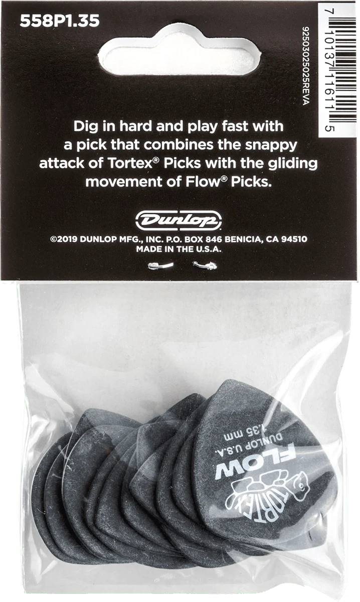 Player’s Pack 12 Médiators Dunlop Tortex Flow 1.35mm 558P135