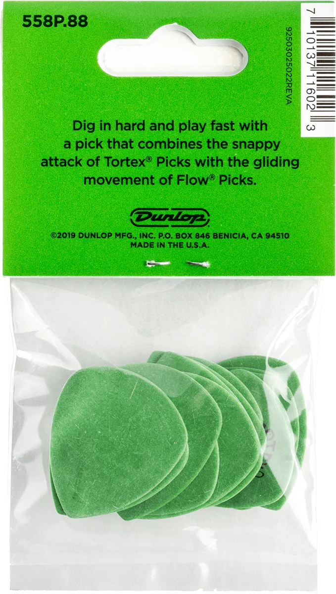 Player’s Pack 12 médiators Dunlop Tortex Flow 0.88mm 558P088