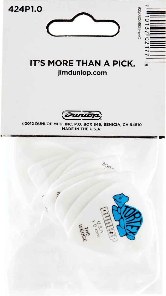 Player’s Pack 12 Médiators Dunlop Tortex Wedge 1.00mm 424P100