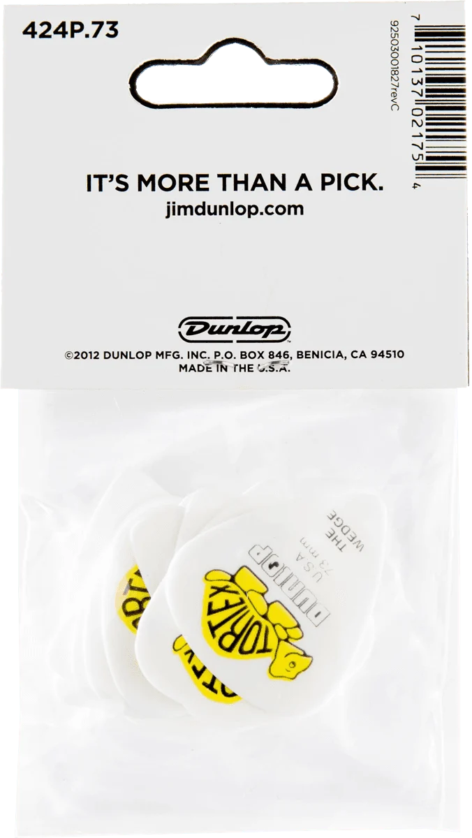 Player’s Pack 12 Médiators Dunlop Tortex Wedge 0.73 mm 424P73