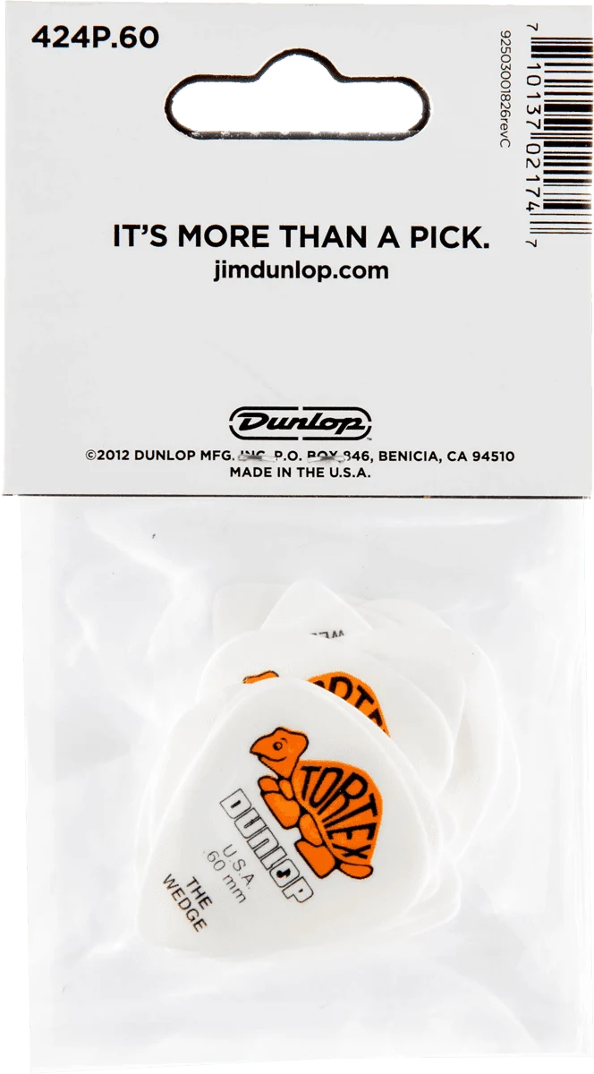 Players Pack 12 Médiators Dunlop Tortex Wedge 0.60 mm 424P60