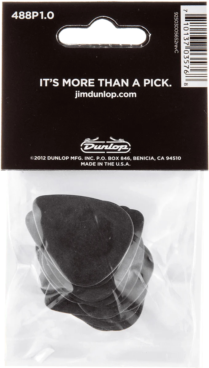 Players Pack de 12 médiators Dunlop Tortex Pitch Black 1.00mm 488P100