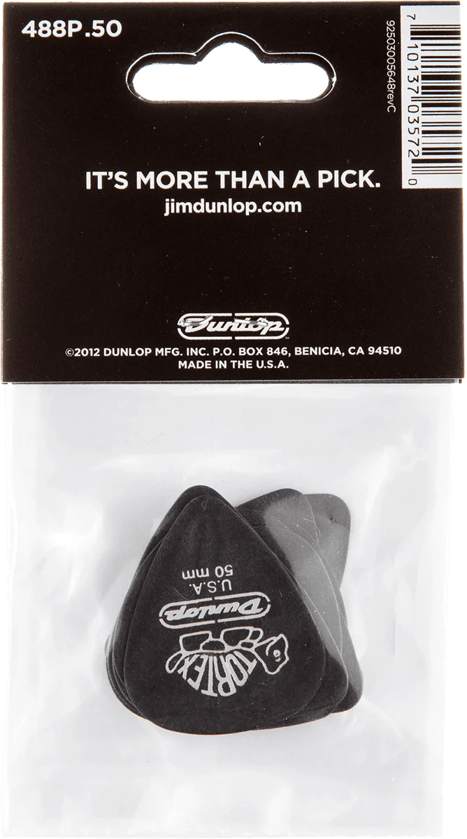 Player’s Pack 12 médiators Dunlop Tortex Pitch Black 0.50mm 488P50