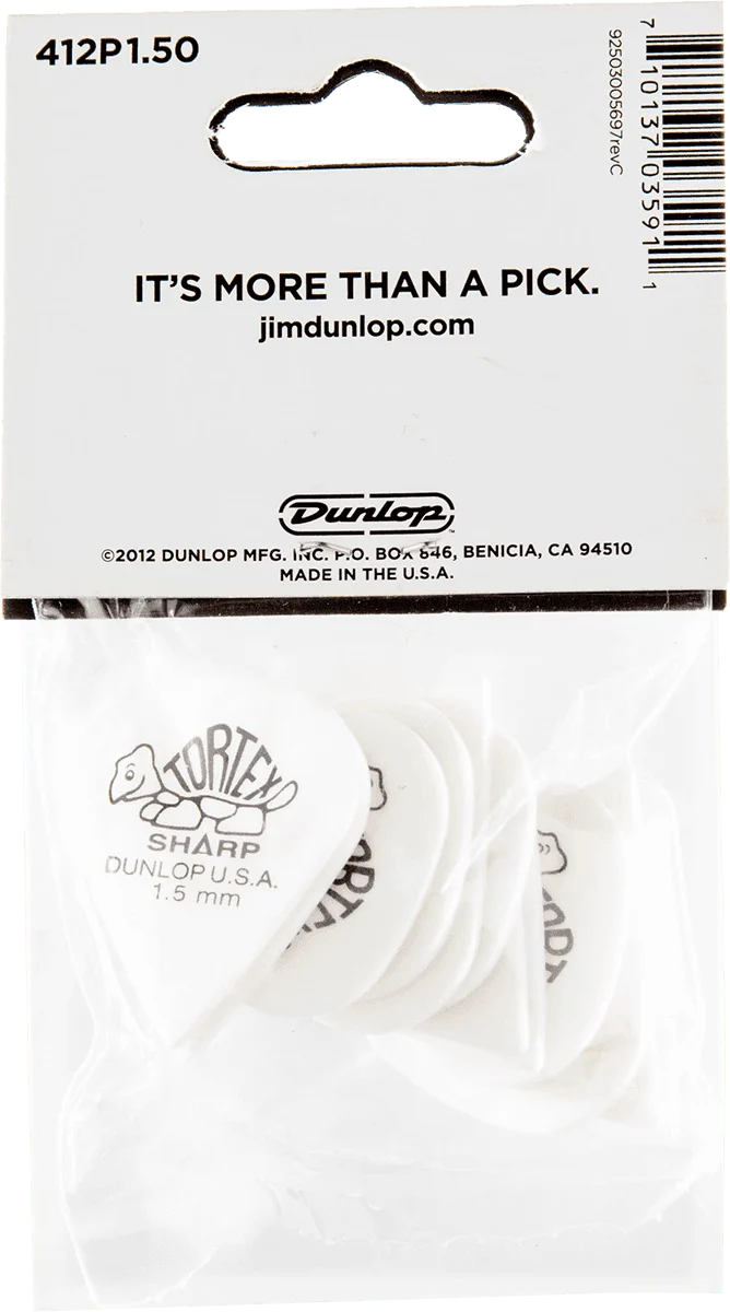 Player’s Pack 12 médiators Dunlop Tortex Sharp 1.50mm 412P150