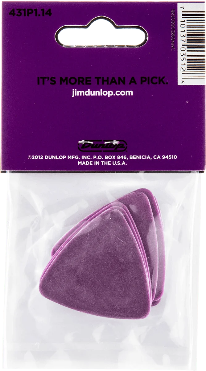 Player’s Pack 6 médiators Dunlop Tortex Triangle 1.14mm 431P114