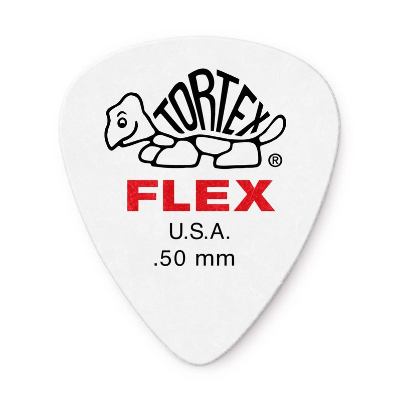 Lot de 6 médiators Dunlop Tortex Flex Standard - 428R50 – 0,50 mm