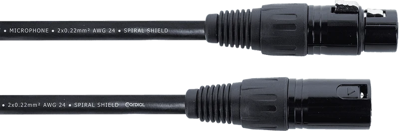 Câble micro XLR/XLR Cordial Série Elements – 0,5 m - EM0.5FM