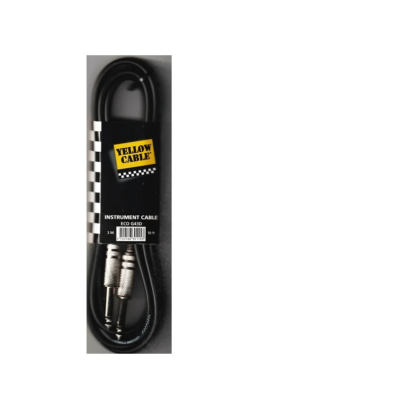 CABLE INSTRUMENT JACK/JACK 3M YELLOW CABLE G43D