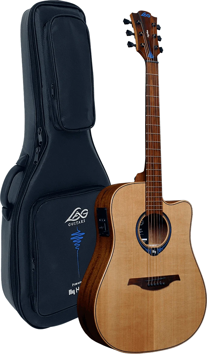 GUITARE LAG SERIE HYVIBE 10 Dreadnought Pan-Coupé - fin de série