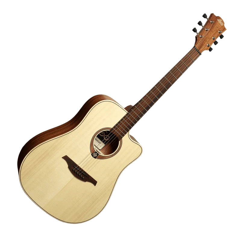 GUITARE FOLK DREADNOUGHT PAN COUPE NATURELLE LAG TRAMONTANE T70DC-NAT