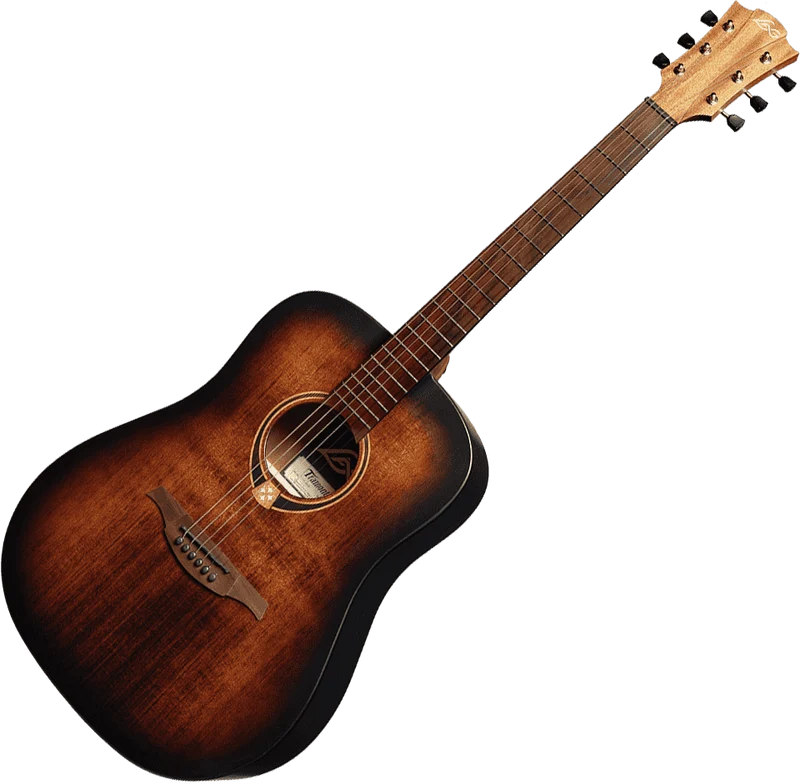 GUITARE FOLK DREADNOUGHT BLACK AND BROWN LAG TRAMONTANE T70D-B&B